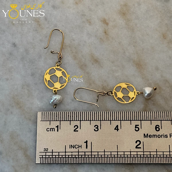 گوشواره طلا توپ عصایی